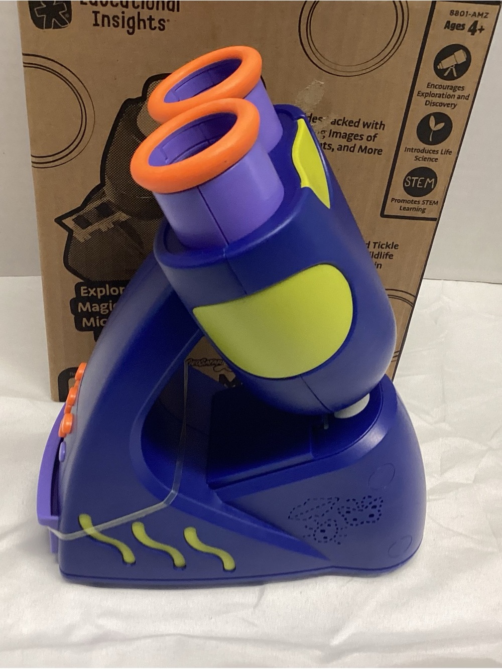 Educational Insights Kids talking Microscope with slides in blue & Yellow